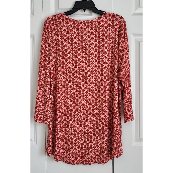 JM COLLECTION WOMENS TOPS CHERFUL PECH 3/4 SLEEVE PULLON RELAXED FIT, ROUND NECK - Picture 3 of 6